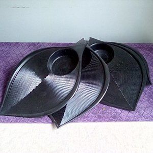 4pc. Styson Art cup/appetizer plates